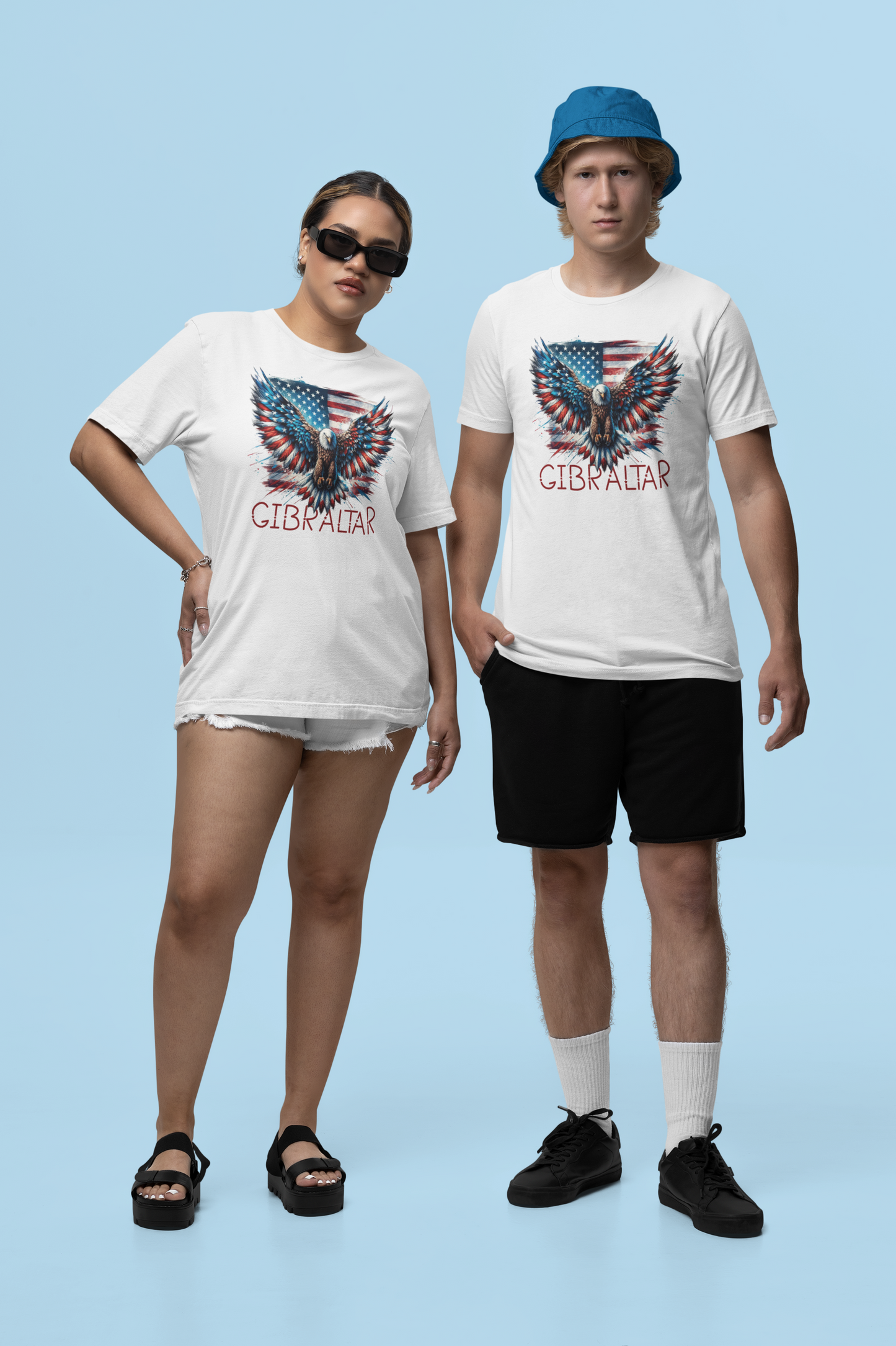 Gibraltar Patriotic Eagle Unisex t-shirt