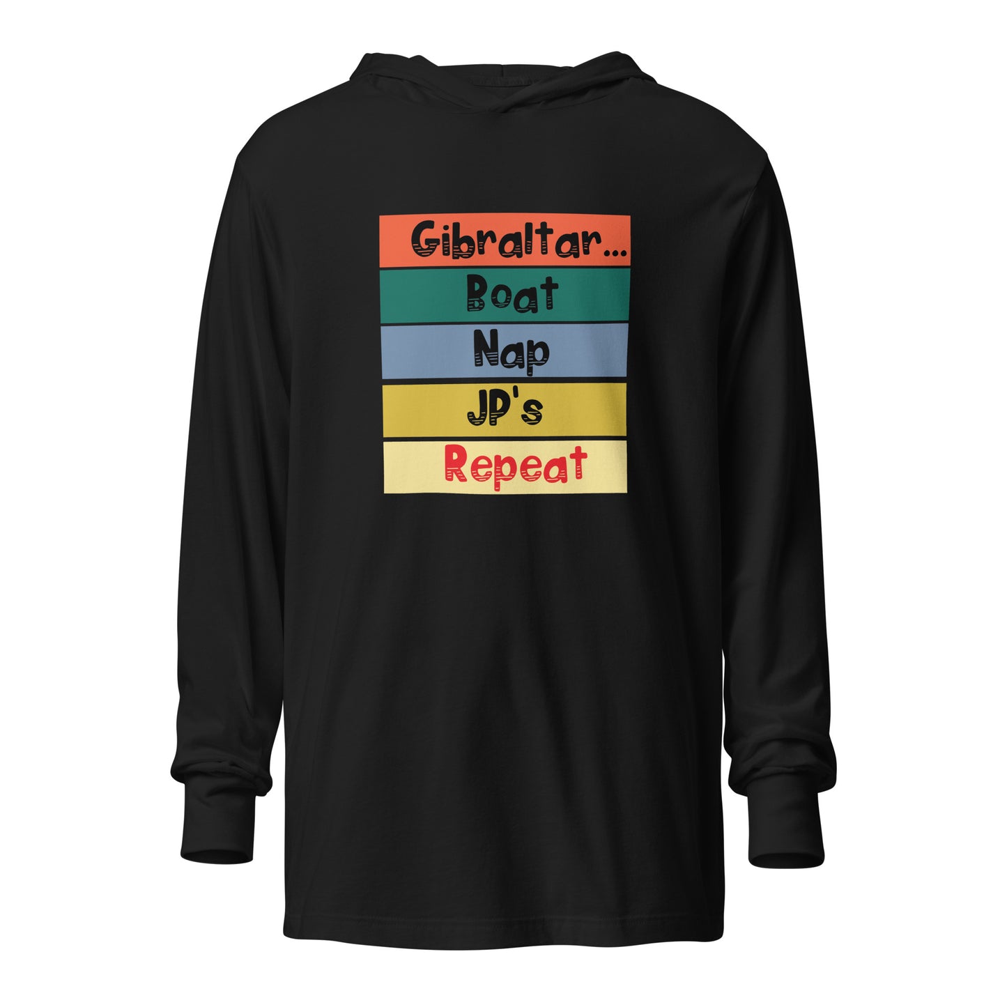 Gibraltar Boat Nap JPs Repeat Hooded long-sleeve tee