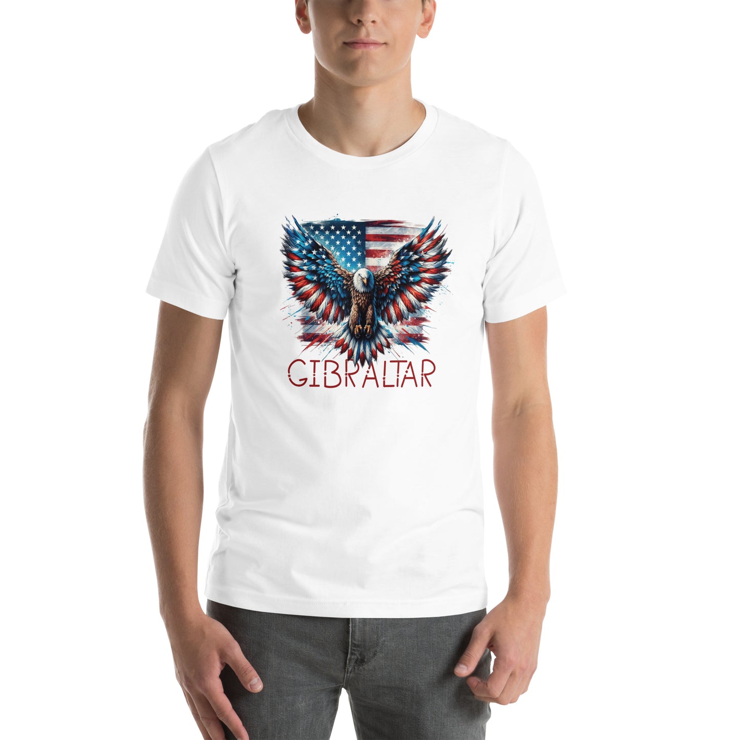 Gibraltar Patriotic Eagle Unisex t-shirt