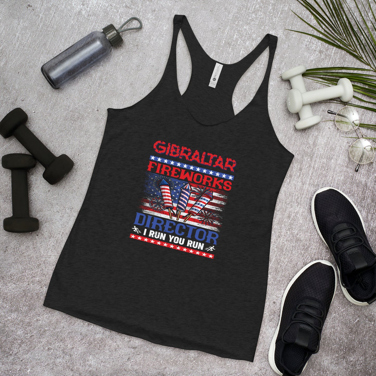 Gibraltar Fireworks Director Women's Racerback Tank